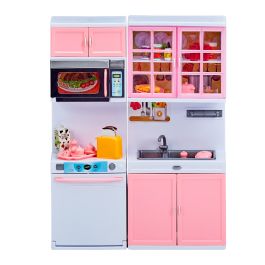 Doll with kitchen fashion set