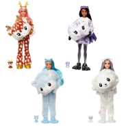 Barbie Cutie Reveal Snowflake Sparkle Dolls With Animal Plush Costume, Assortment