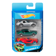 Hot Wheels 3-Pack Car Vehicle Assortment, 1:64 scale